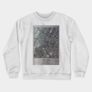 New York, United Stated, city map Crewneck Sweatshirt